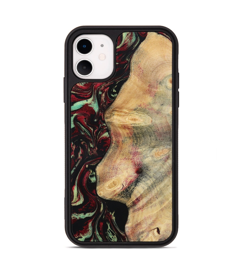 iPhone 11 Wood Phone Case - Branden (Red, 783289)