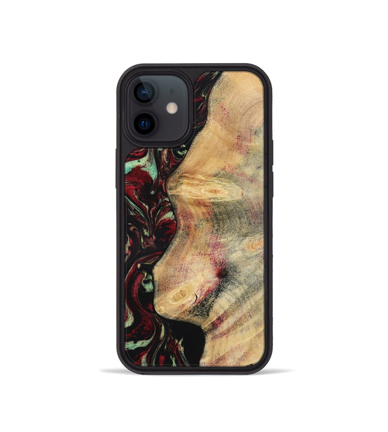 iPhone 12 mini Wood Phone Case - Branden (Red, 783289)