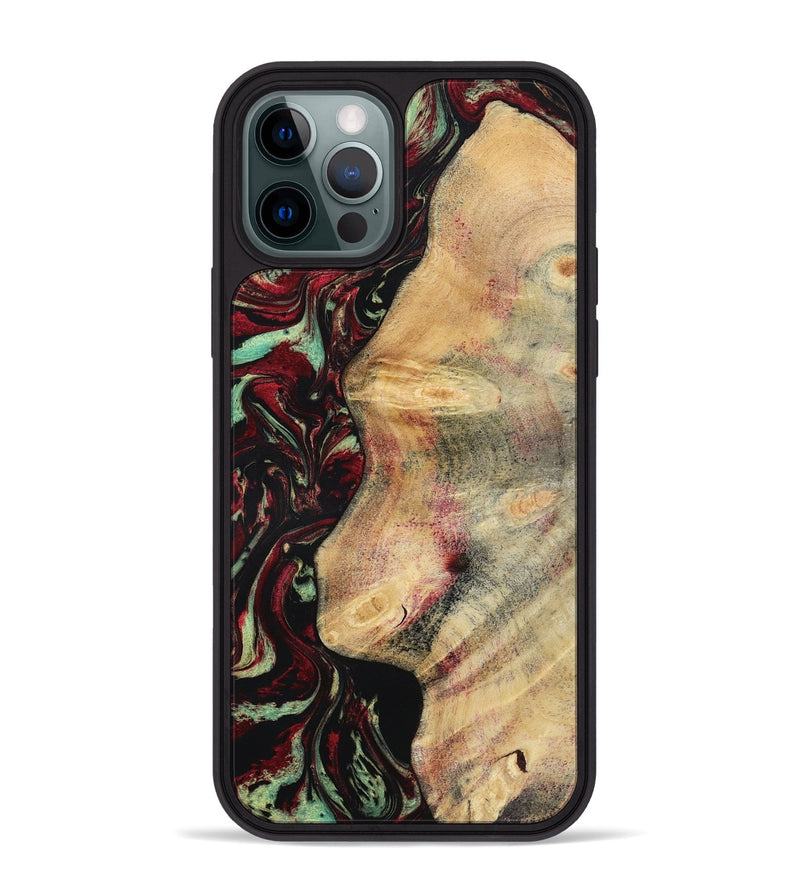 iPhone 12 Pro Max Wood Phone Case - Branden (Red, 783289)