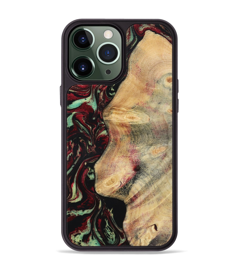 iPhone 13 Pro Max Wood Phone Case - Branden (Red, 783289)