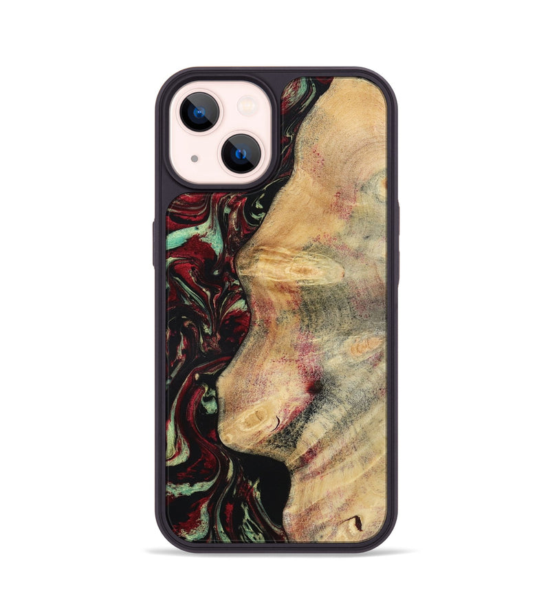 iPhone 14 Wood Phone Case - Branden (Red, 783289)