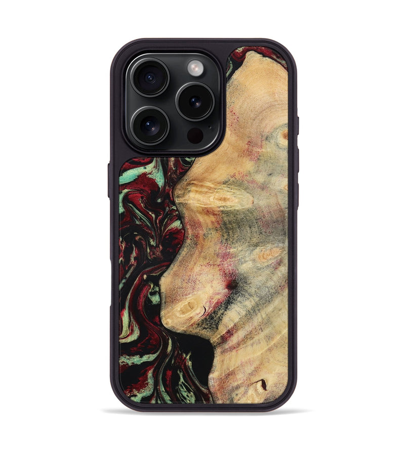 iPhone 16 Pro Wood Phone Case - Branden (Red, 783289)