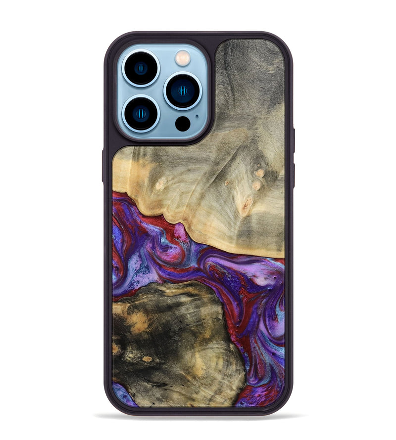 iPhone 14 Pro Max Wood Phone Case - Blanch (Red, 783293)