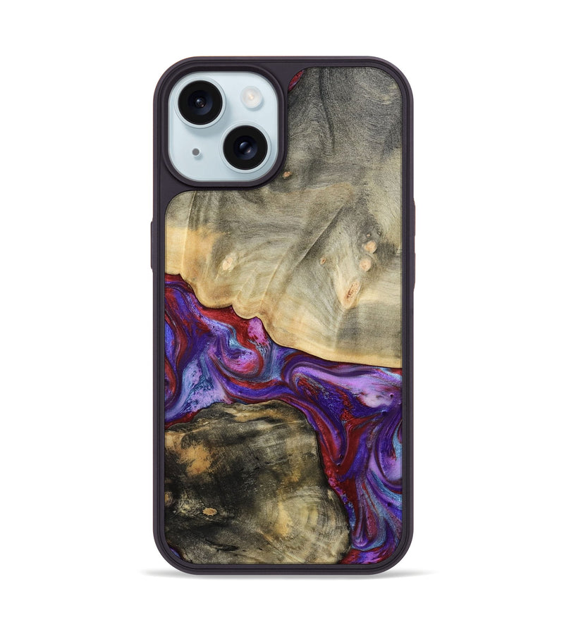 iPhone 15 Wood Phone Case - Blanch (Red, 783293)