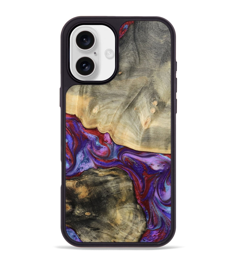 iPhone 16 Plus Wood Phone Case - Blanch (Red, 783293)