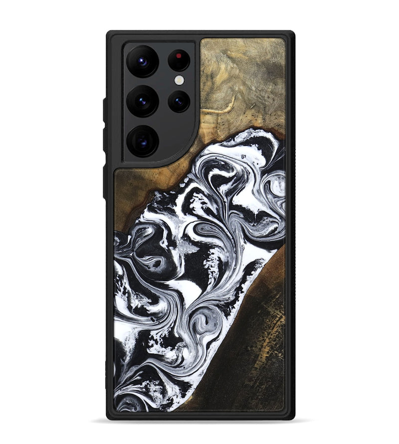 Galaxy S22 Ultra Wood Phone Case - Savana (Black & White, 783383)