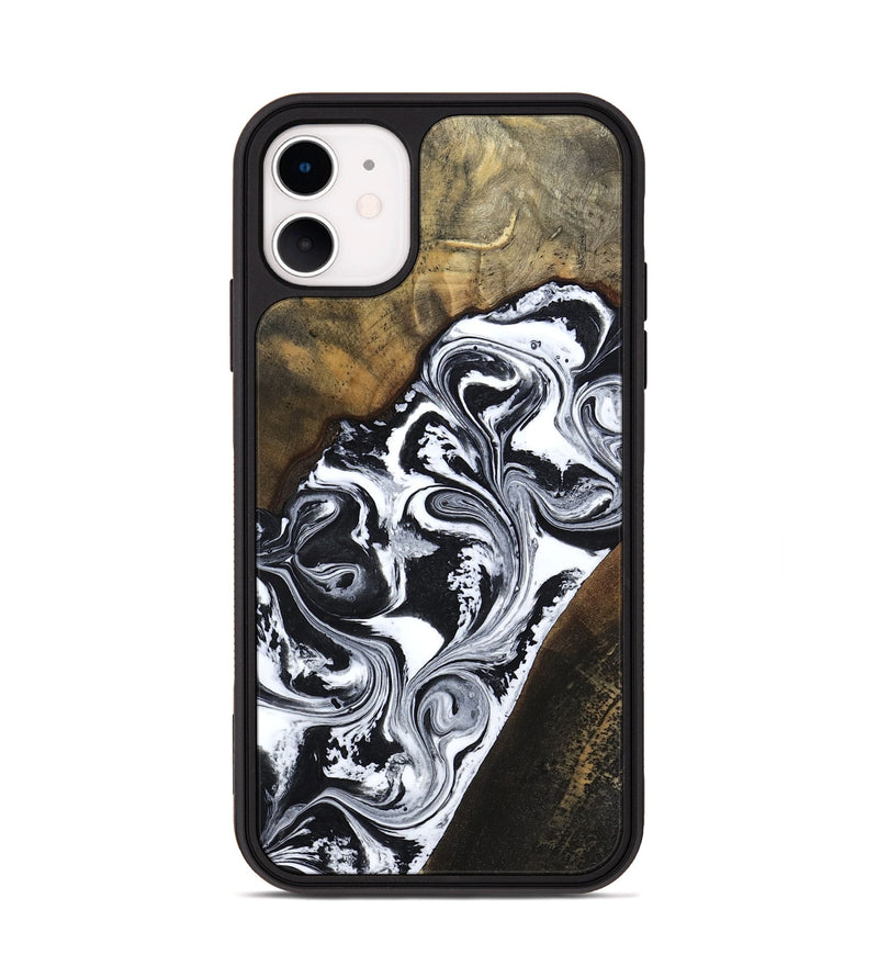 iPhone 11 Wood Phone Case - Savana (Black & White, 783383)