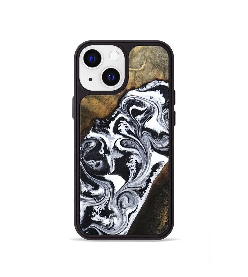 iPhone 13 mini Wood Phone Case - Savana (Black & White, 783383)