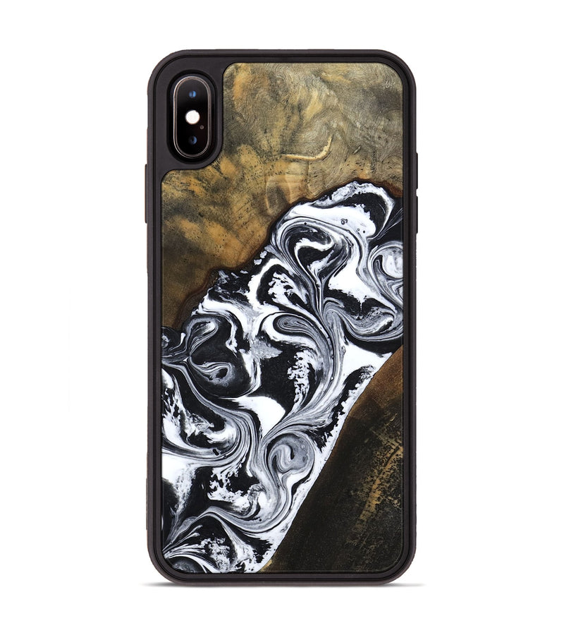 iPhone Xs Max Wood Phone Case - Savana (Black & White, 783383)