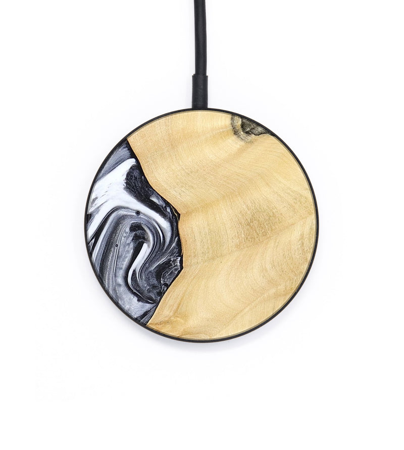 Circle Wood Wireless Charger - Davin (Black & White, 783389)
