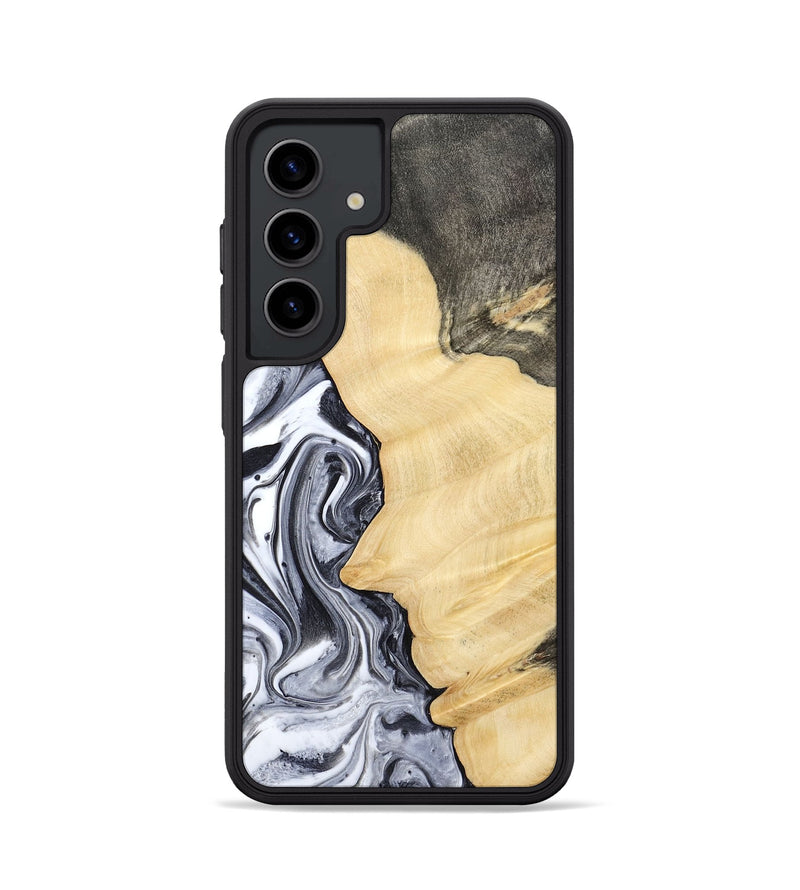 Galaxy S24 Wood Phone Case - Davin (Black & White, 783389)