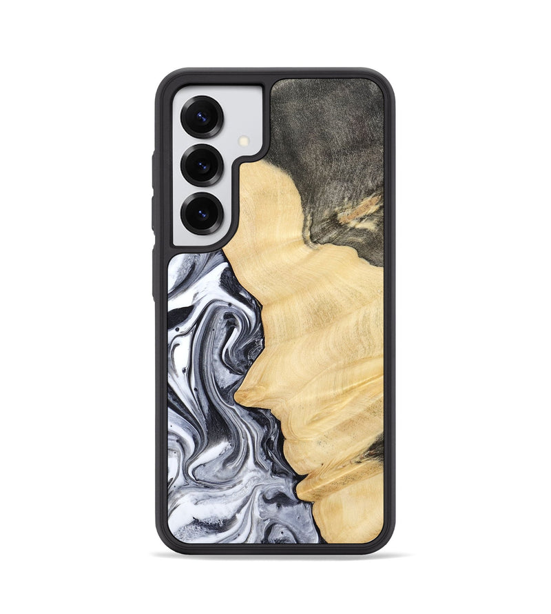 Galaxy S25 Wood Phone Case - Davin (Black & White, 783389)