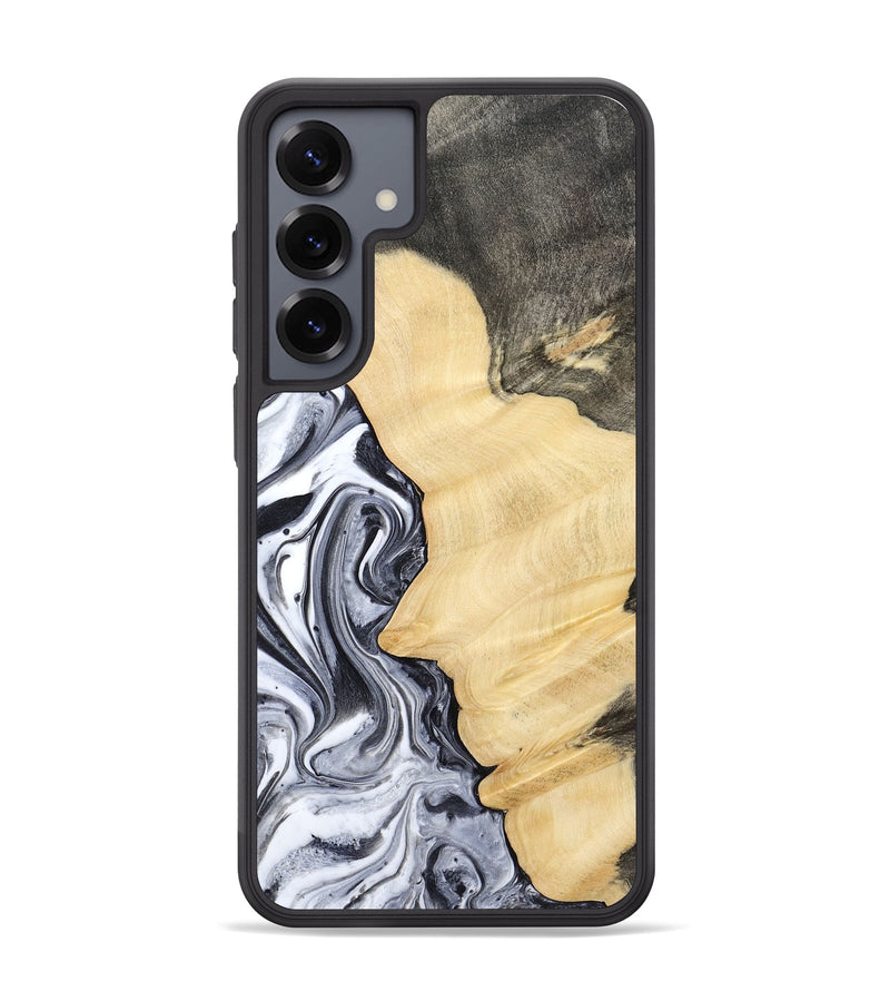 Galaxy S25 Plus Wood Phone Case - Davin (Black & White, 783389)