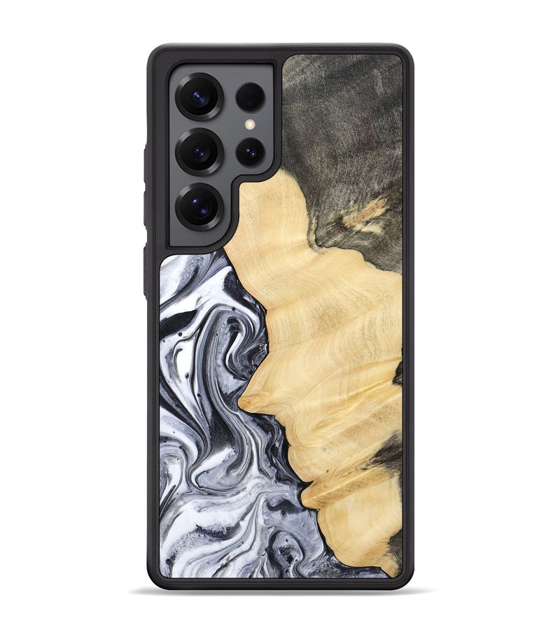 Galaxy S25 Ultra Wood Phone Case - Davin (Black & White, 783389)
