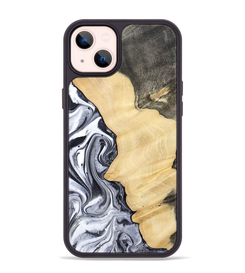 iPhone 14 Plus Wood Phone Case - Davin (Black & White, 783389)