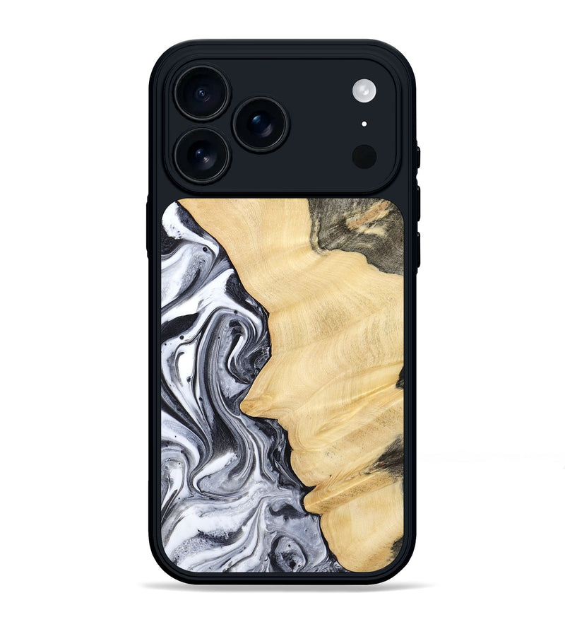 iPhone 17 Pro Max Wood Phone Case - Davin (Black & White, 783389)