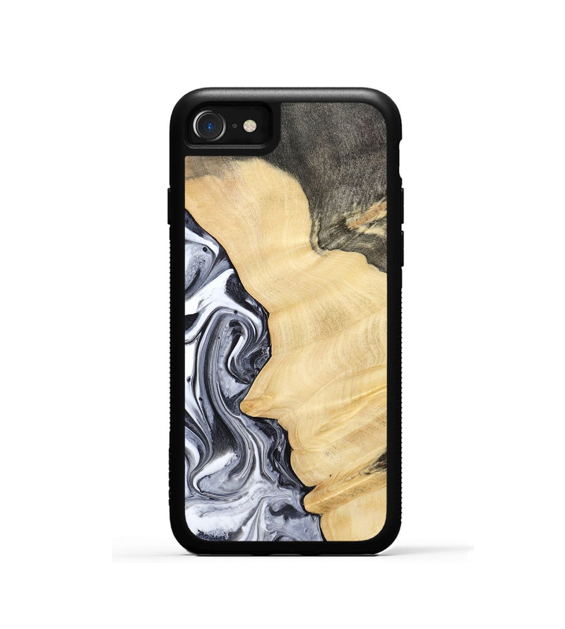iPhone SE Wood Phone Case - Davin (Black & White, 783389)