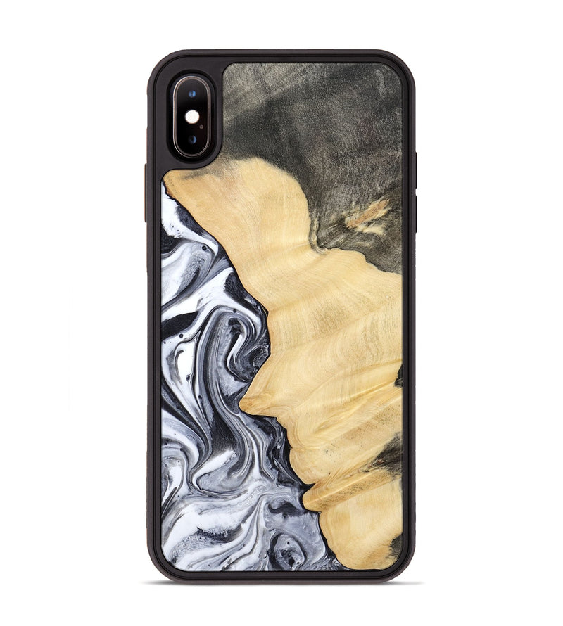 iPhone Xs Max Wood Phone Case - Davin (Black & White, 783389)