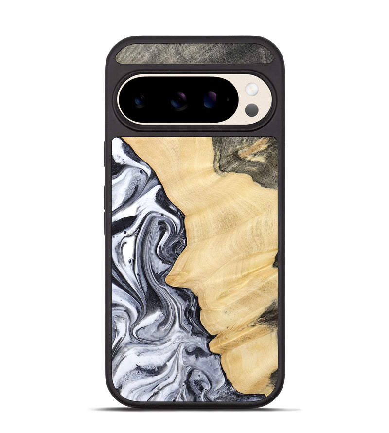 Pixel 10 Wood Phone Case - Davin (Black & White, 783389)