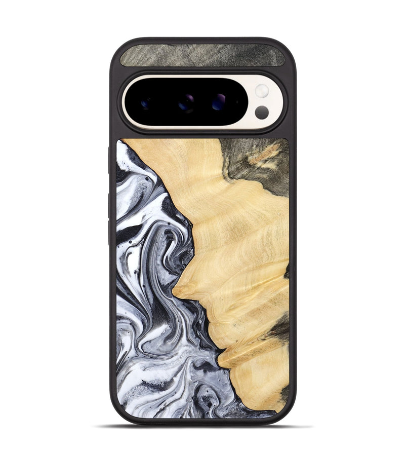 Pixel 9 Wood Phone Case - Davin (Black & White, 783389)