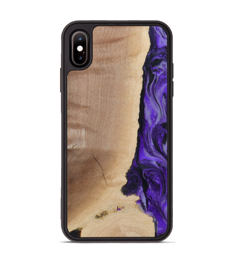 iPhone Xs Max Wood Phone Case - Dessie (Purple, 783396)