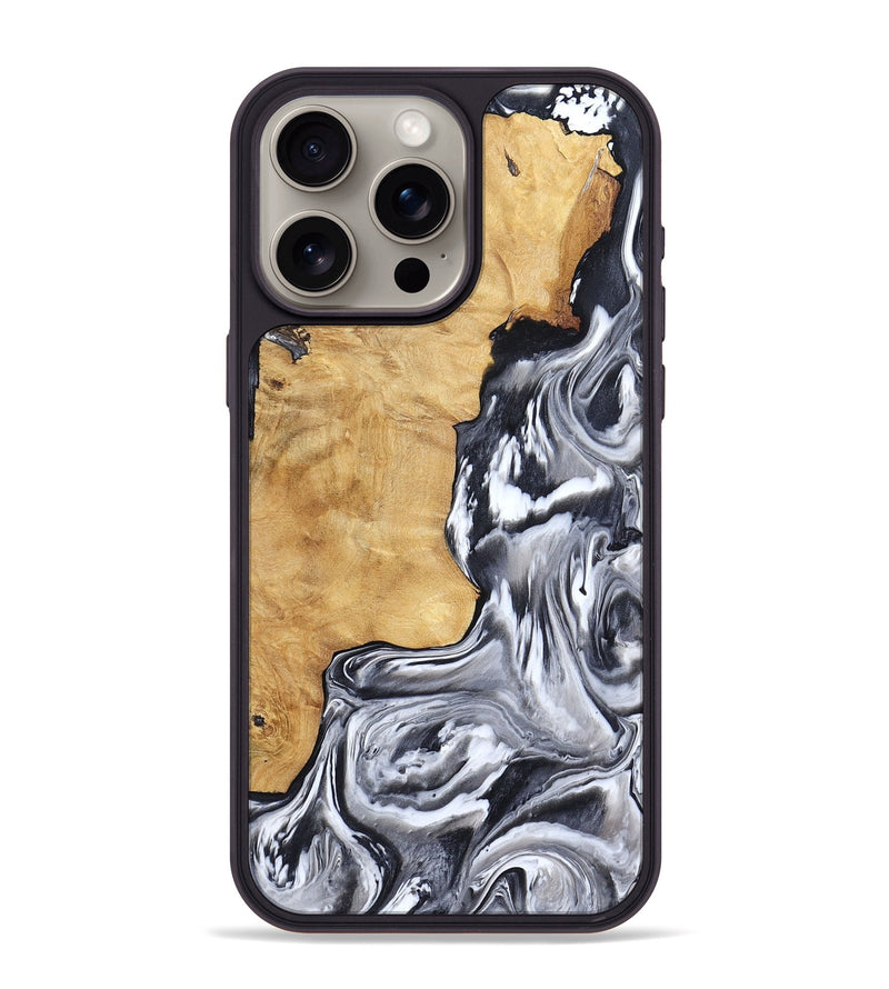 iPhone 15 Pro Max Wood Phone Case - Ryker (Black & White, 783581)
