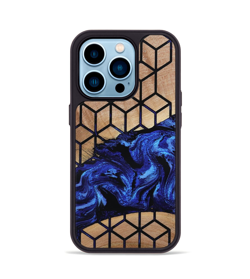 iPhone 14 Pro Wood Phone Case - Tucker (Pattern, 783597)
