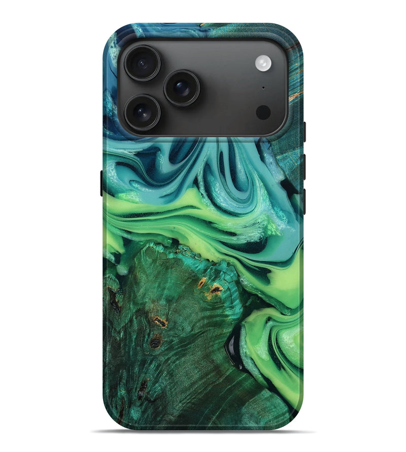 iPhone 17 Pro Max Wood Live Edge Phone Case - Nelle (Ombre, 783909)