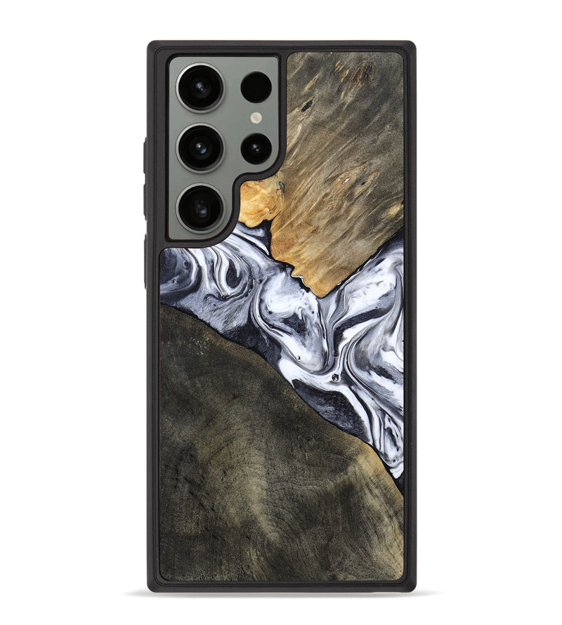 Galaxy S23 Ultra Wood Phone Case - Yahir (Black & White, 784014)