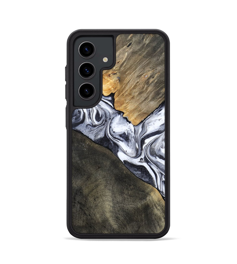 Galaxy S24 Wood Phone Case - Yahir (Black & White, 784014)