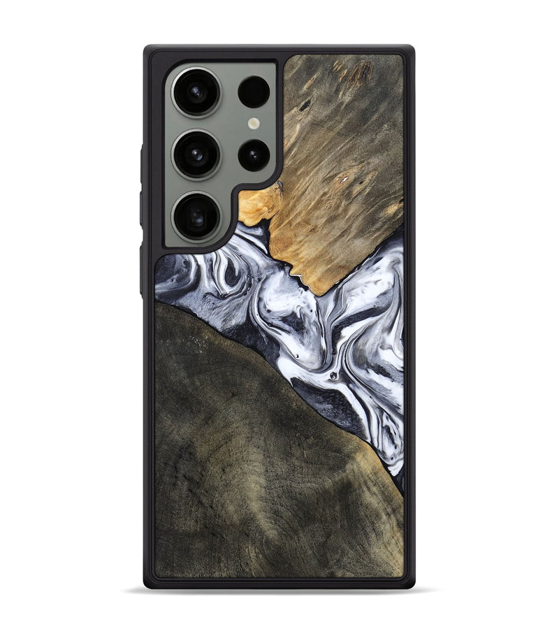 Galaxy S24 Ultra Wood Phone Case - Yahir (Black & White, 784014)