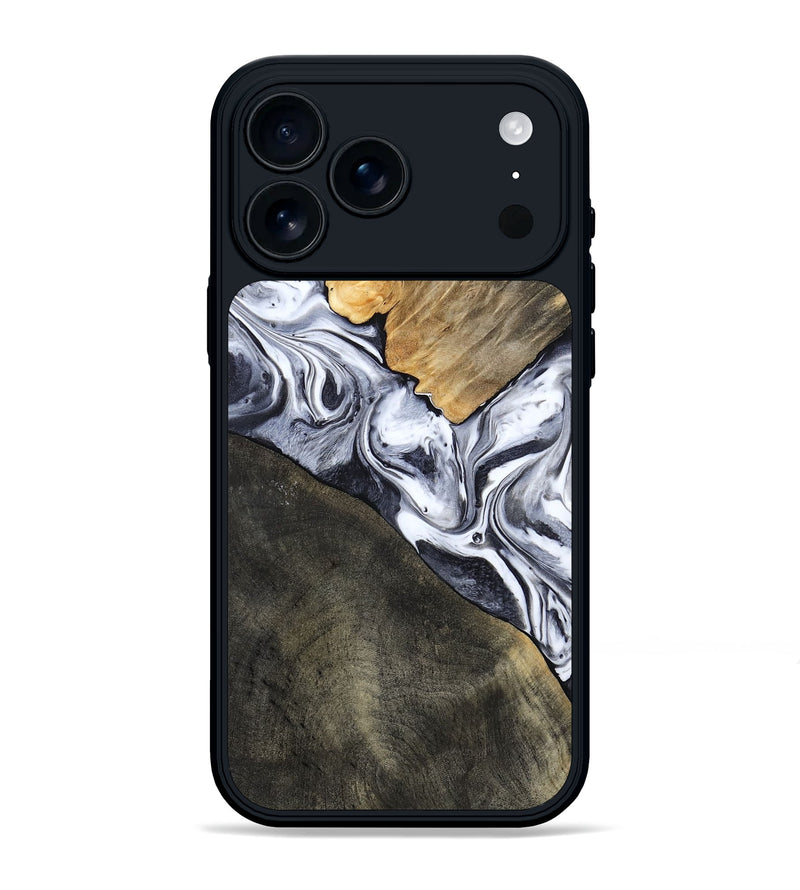 iPhone 17 Pro Max Wood Phone Case - Yahir (Black & White, 784014)