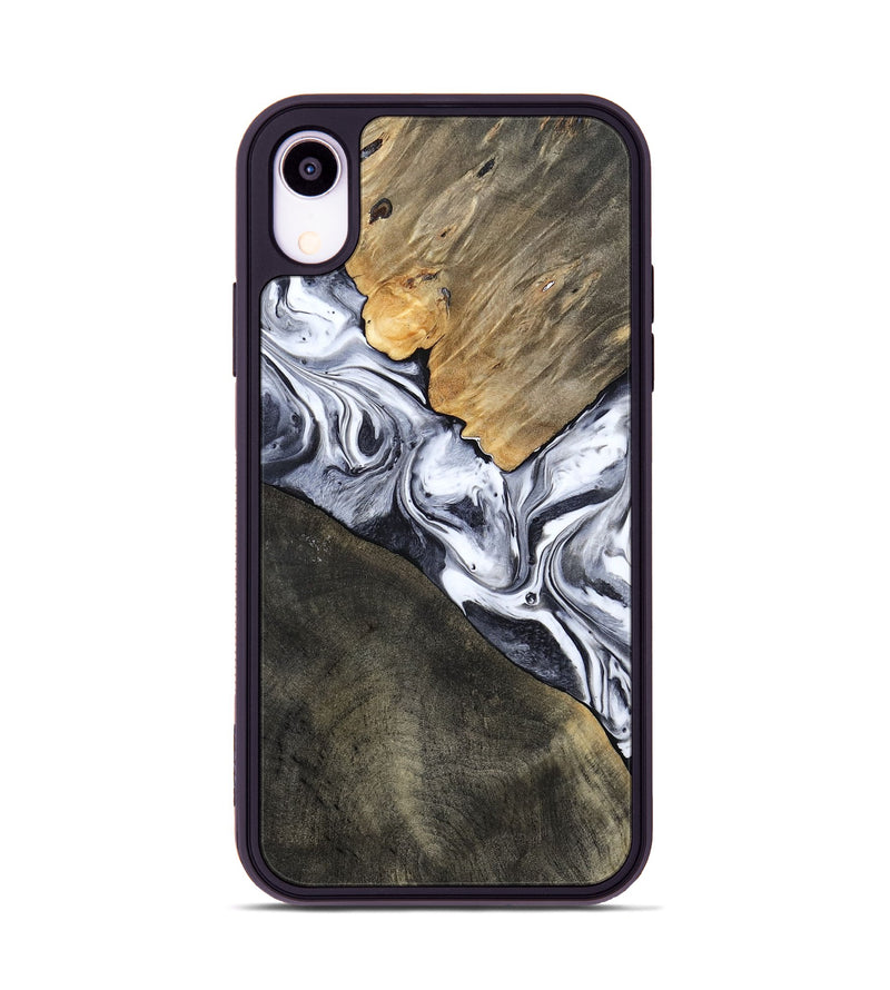 iPhone Xr Wood Phone Case - Yahir (Black & White, 784014)