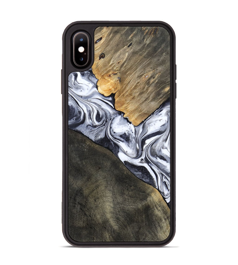 iPhone Xs Max Wood Phone Case - Yahir (Black & White, 784014)
