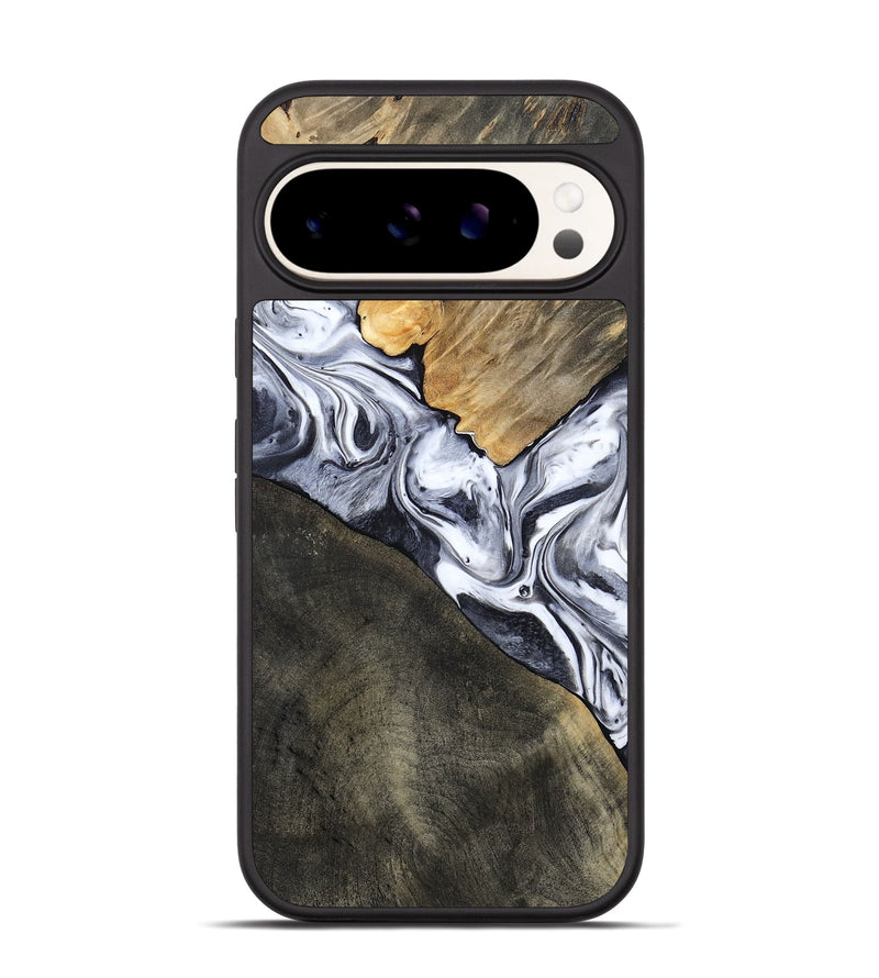 Pixel 9 Wood Phone Case - Yahir (Black & White, 784014)