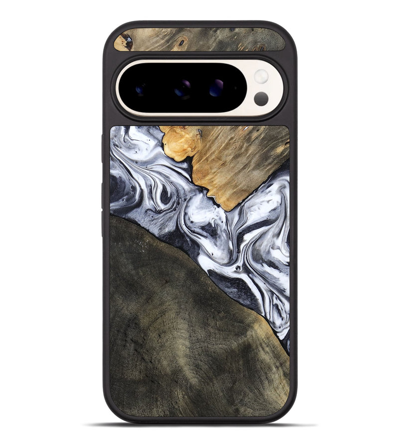 Pixel 9 Pro XL Wood Phone Case - Yahir (Black & White, 784014)