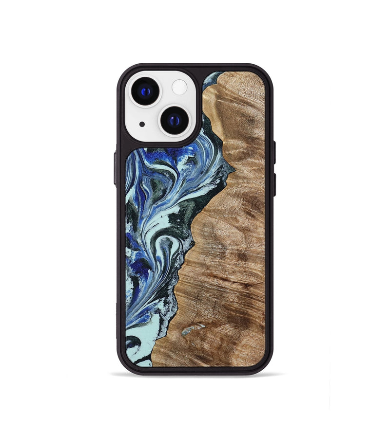 iPhone 13 mini Wood Phone Case - Patrica (Blue, 784032)