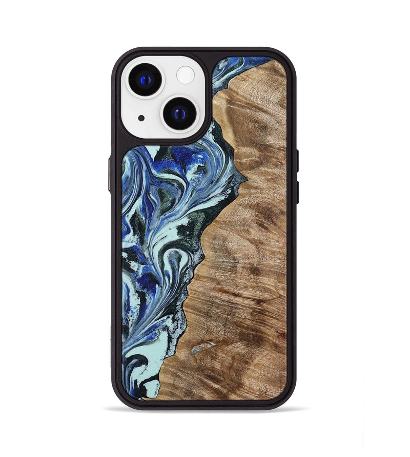 iPhone 13 Wood Phone Case - Patrica (Blue, 784032)