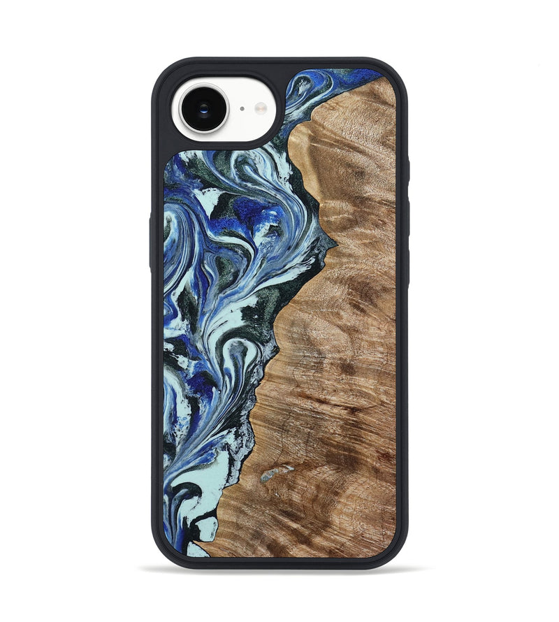 iPhone 16e Wood Phone Case - Patrica (Blue, 784032)