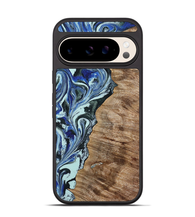Pixel 10 Wood Phone Case - Patrica (Blue, 784032)