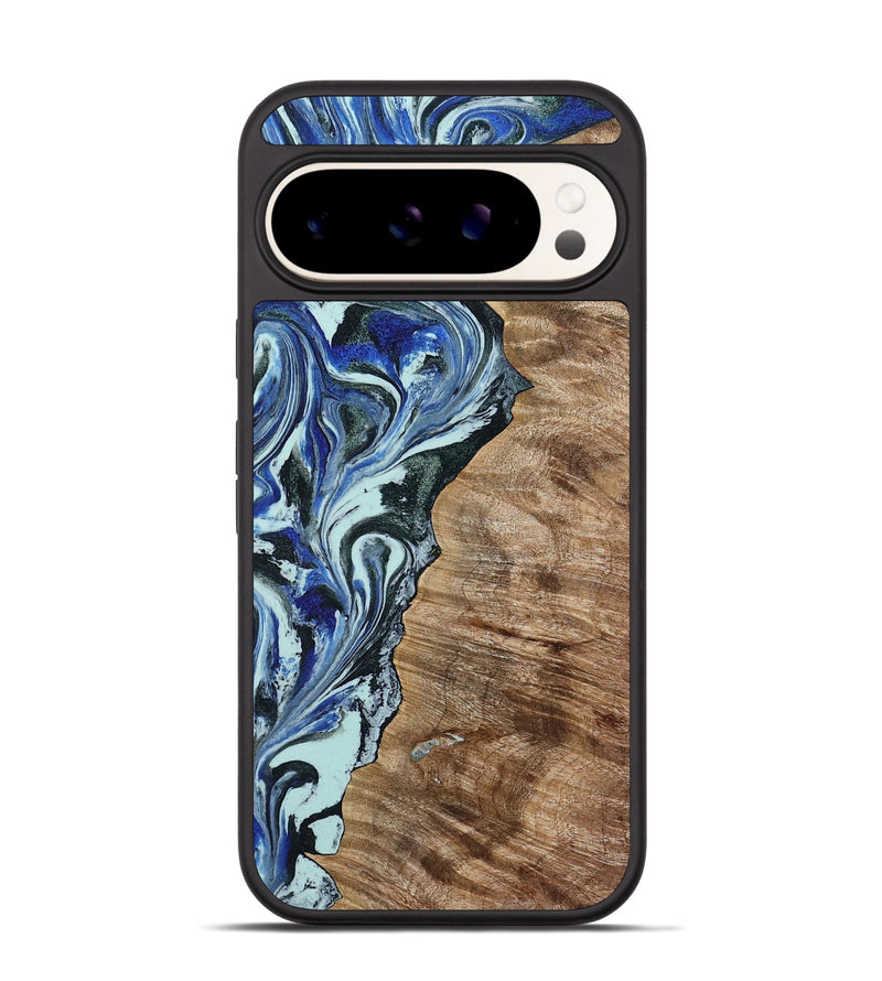 Pixel 9 Wood Phone Case - Patrica (Blue, 784032)