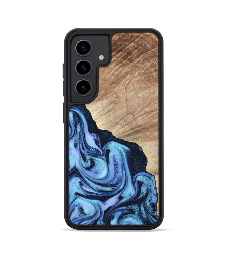 Galaxy S24 Wood Phone Case - Fran (Blue, 784115)