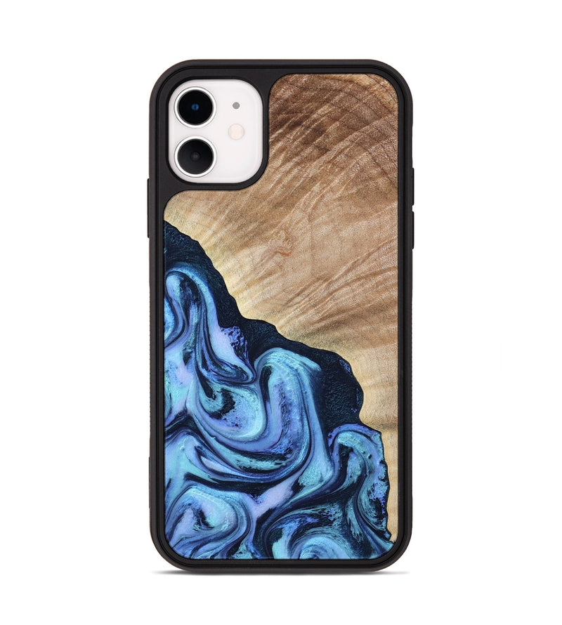 iPhone 11 Wood Phone Case - Fran (Blue, 784115)