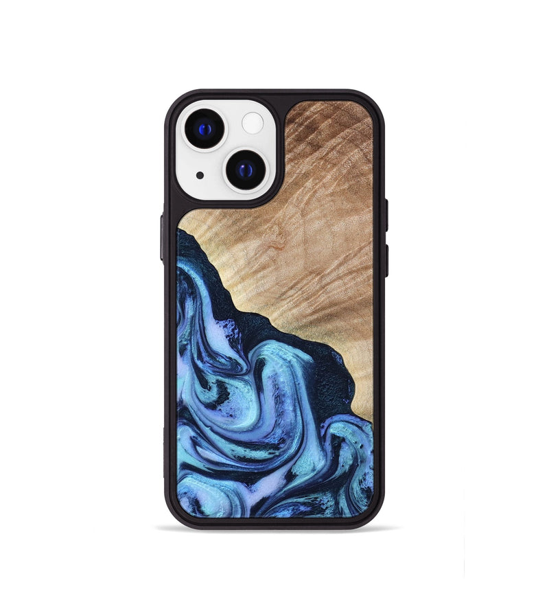iPhone 13 mini Wood Phone Case - Fran (Blue, 784115)