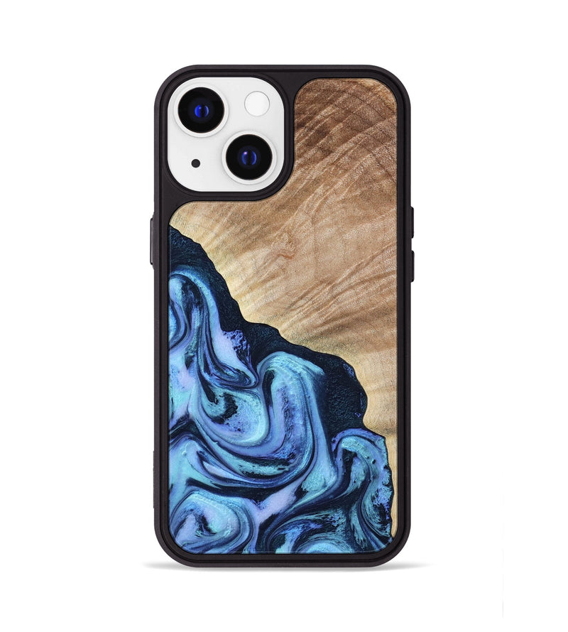 iPhone 13 Wood Phone Case - Fran (Blue, 784115)
