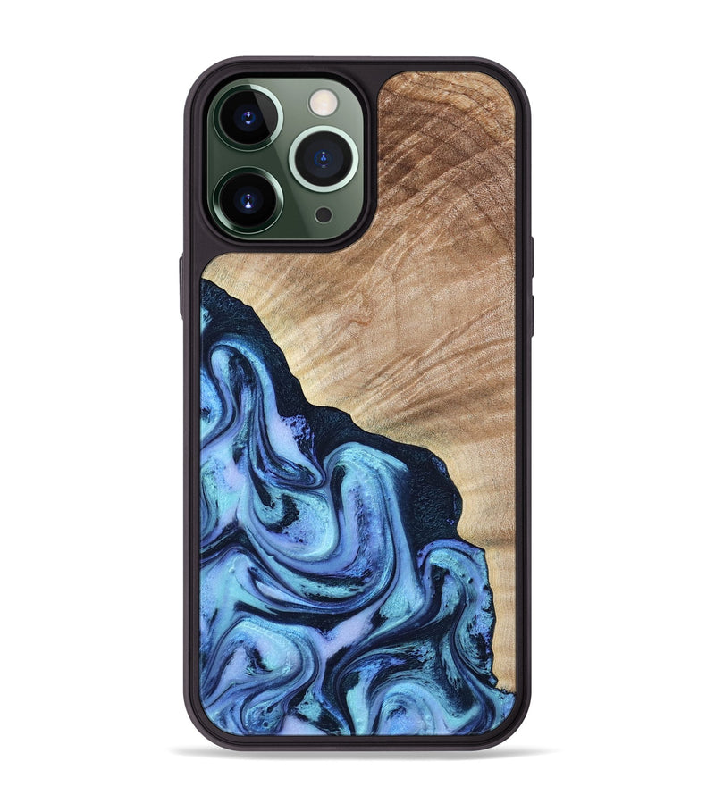 iPhone 13 Pro Max Wood Phone Case - Fran (Blue, 784115)