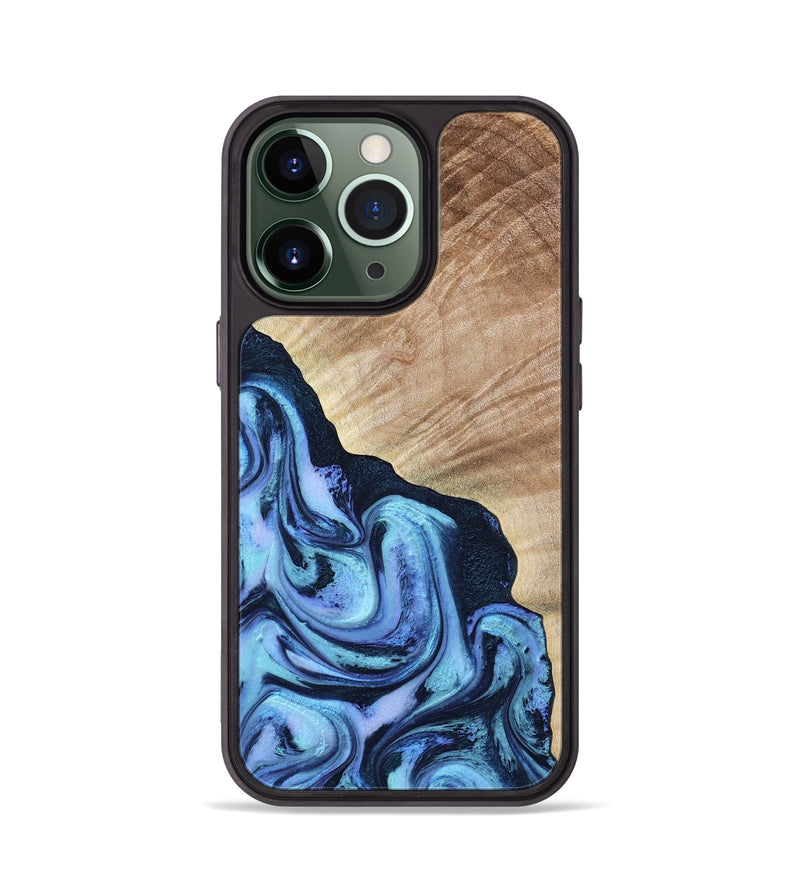 iPhone 13 Pro Wood Phone Case - Fran (Blue, 784115)