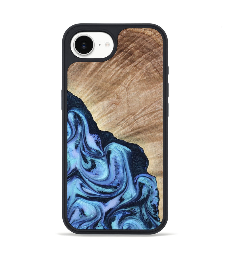 iPhone 16e Wood Phone Case - Fran (Blue, 784115)