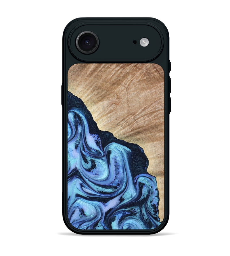 iPhone 17 Air Wood Phone Case - Fran (Blue, 784115)