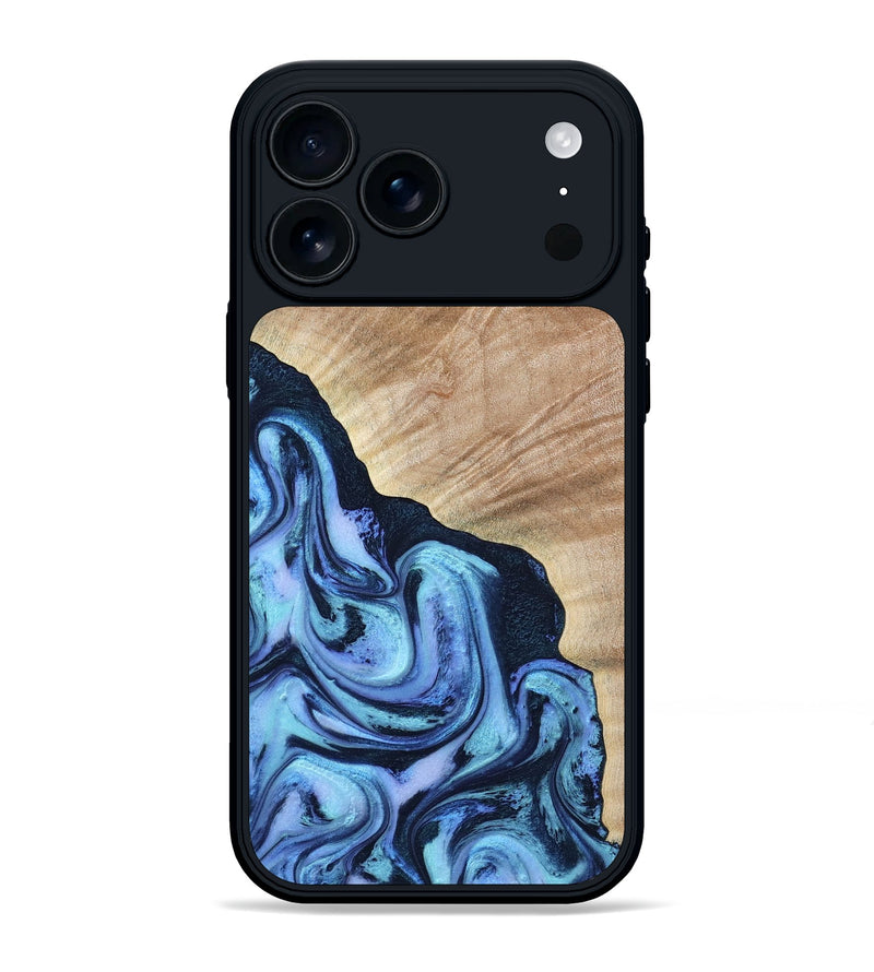 iPhone 17 Pro Max Wood Phone Case - Fran (Blue, 784115)